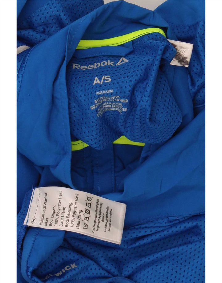 Reebok Jungen Grafik-Trainingsanzug-Top-Jacke, 9–10 Jahre, klein, blaues Polyester