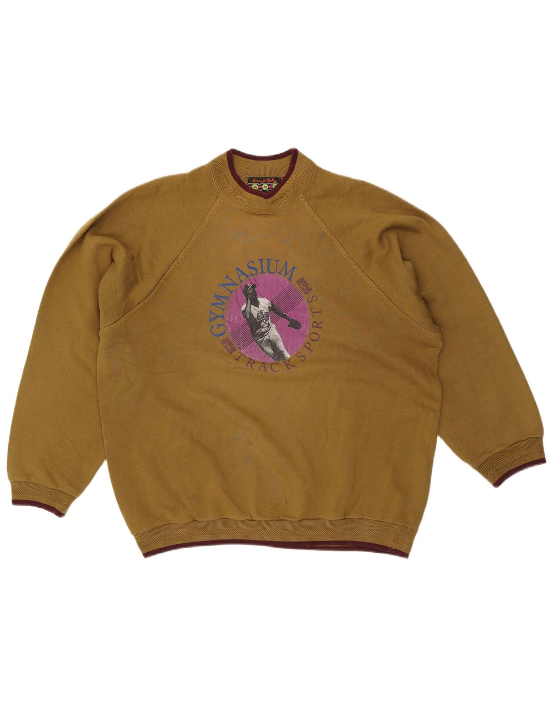 Vintage Herren Grafik Sweatshirt Pullover XL Khaki