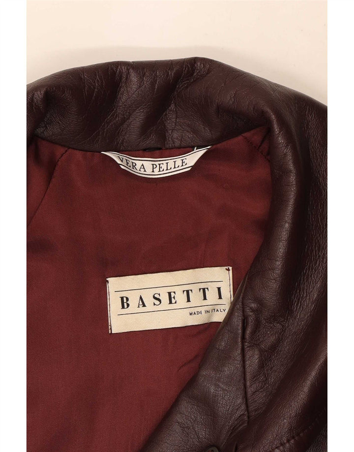 Basetti Damen Ledermantel IT 50 XL Braunes Leder