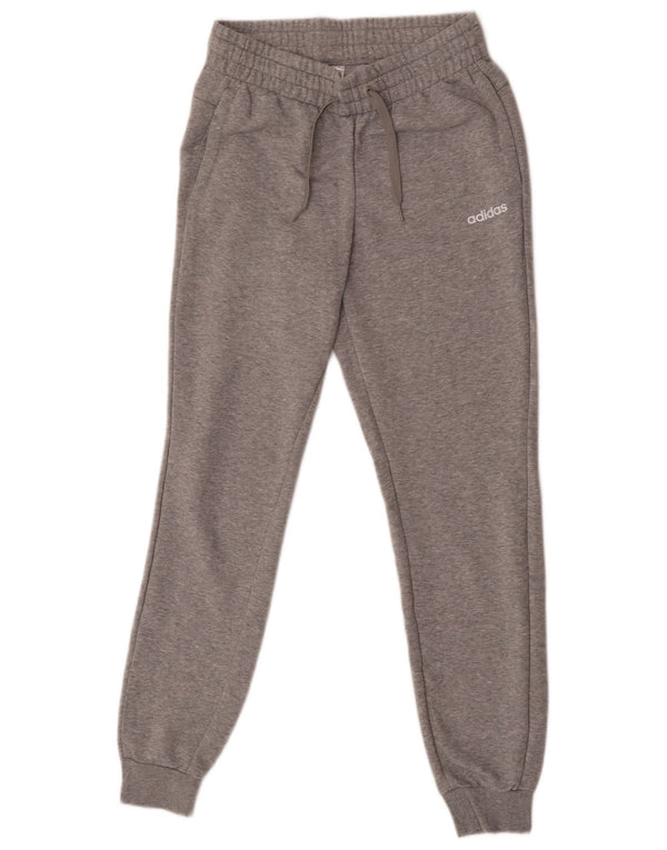 Adidas Womens Tracksuit Trousers Joggers UK 10 Small  Grey Cotton