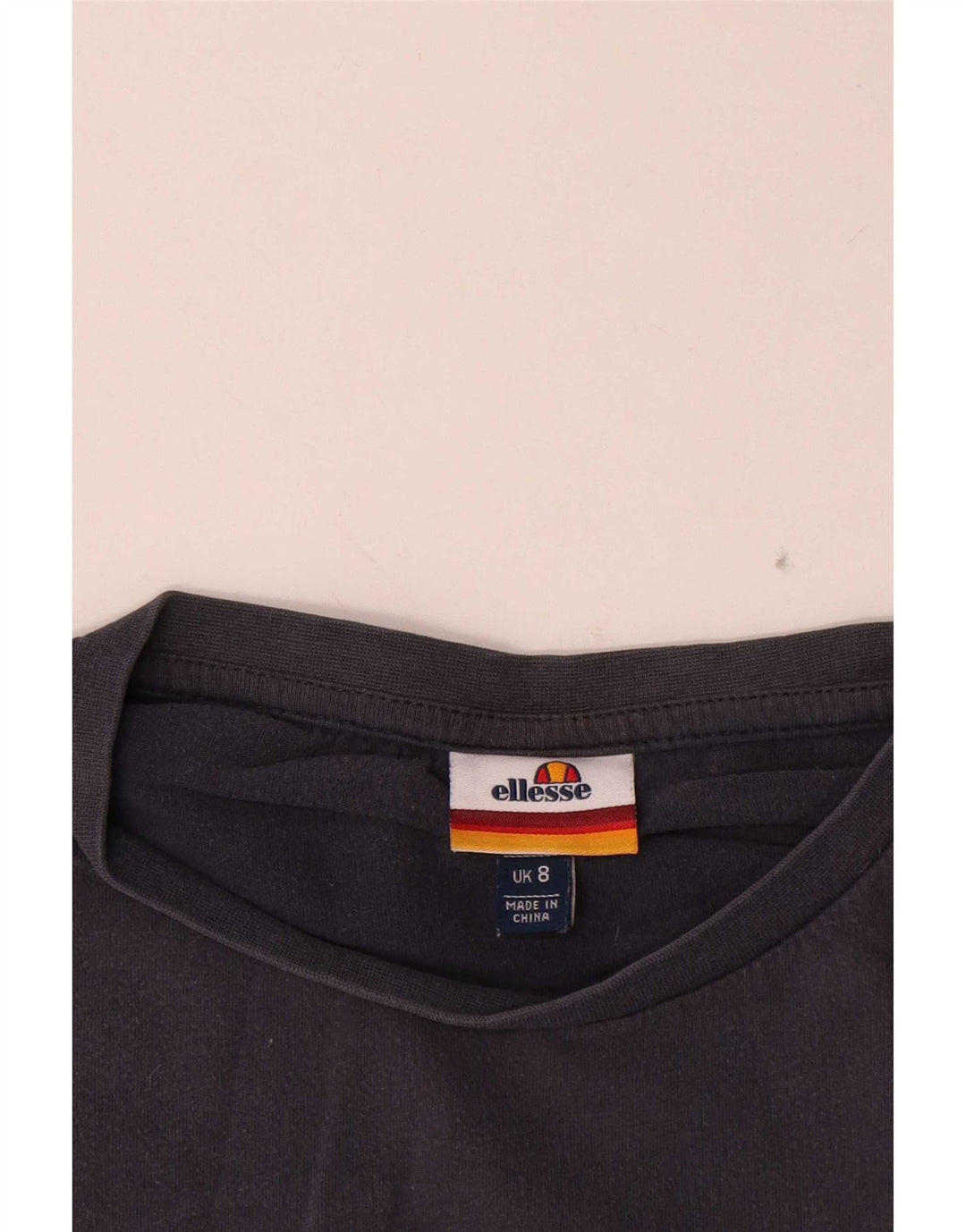 Ellesse Damen Crop Graphic T-Shirt Top UK 8 Small Grau