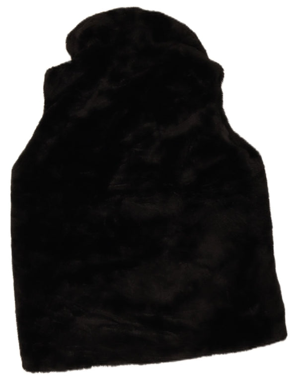 M&Co Damen Kunstpelzweste UK 12 Mittelschwarzes Polyester