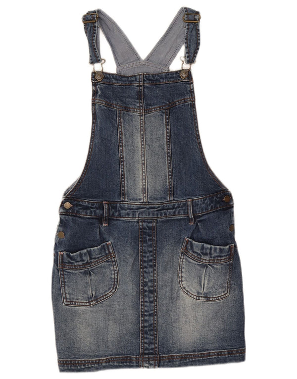 Fat Face Mädchen-Latzhose-Jeansrock, 12–13 Jahre, W28, blaue Baumwolle