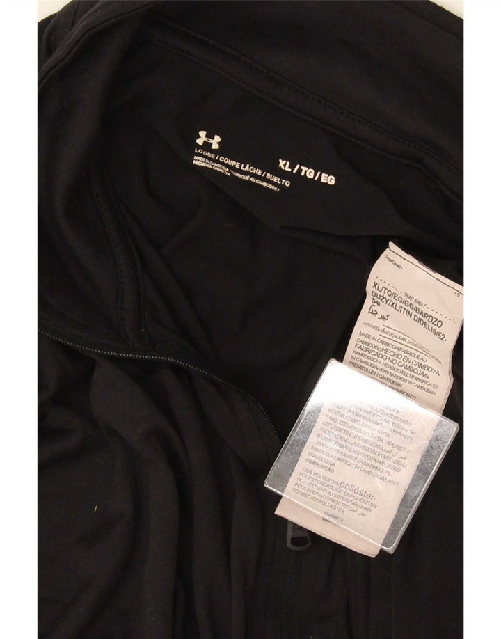 Under Armour Herren Zip Neck Top Langarm XL Schwarz Polyester