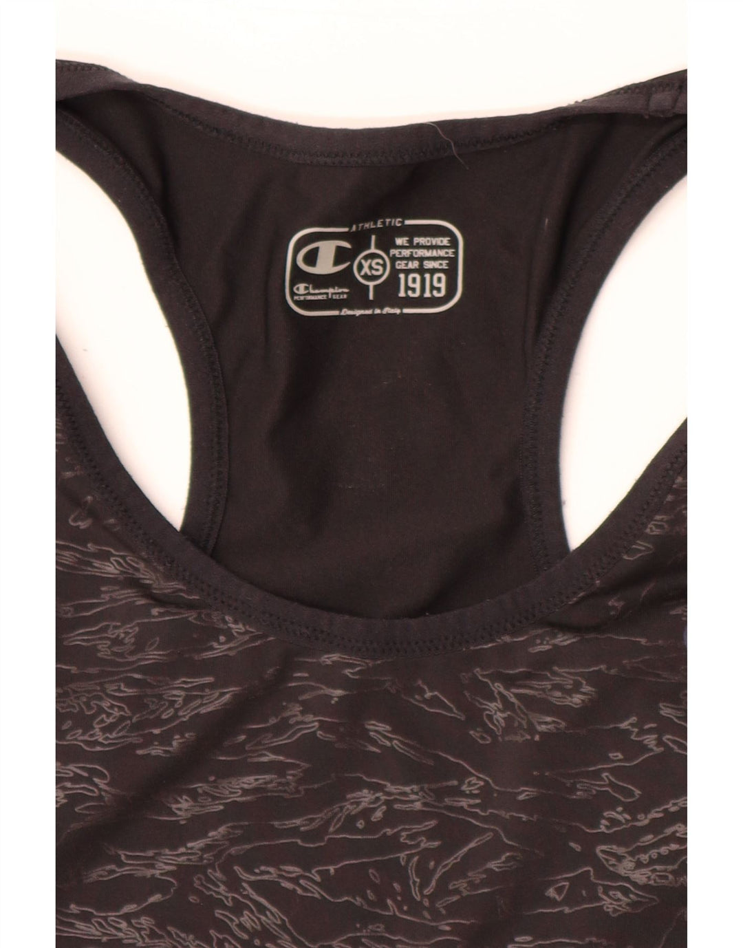 Champion Damen-Trägershirt mit abstraktem Muster, UK 4 XS, Schwarz