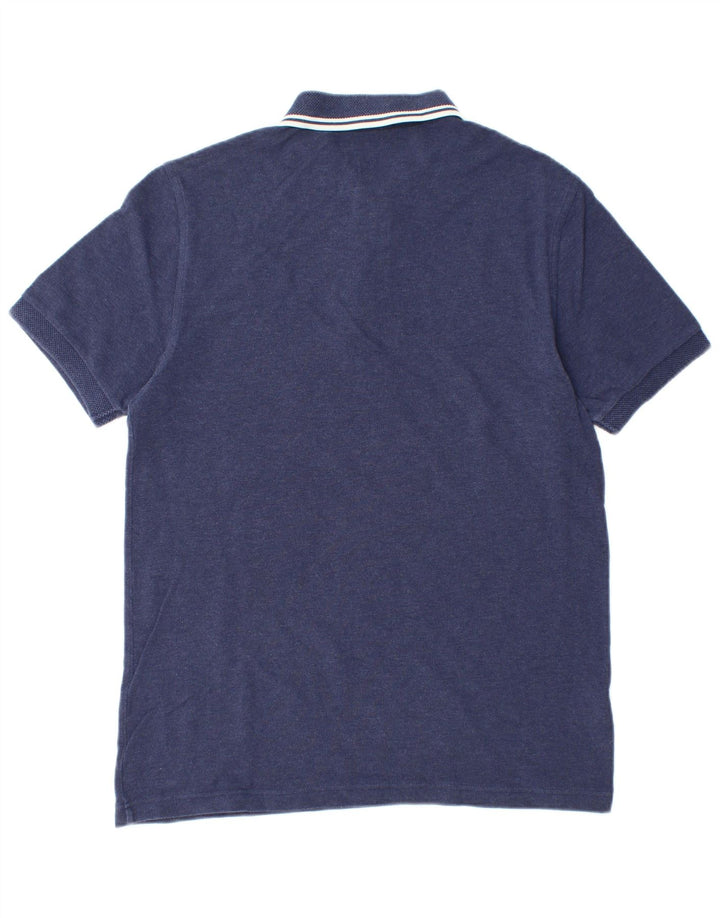 FRED PERRY Herren-Poloshirt aus mittelblauer Baumwolle in Marineblau