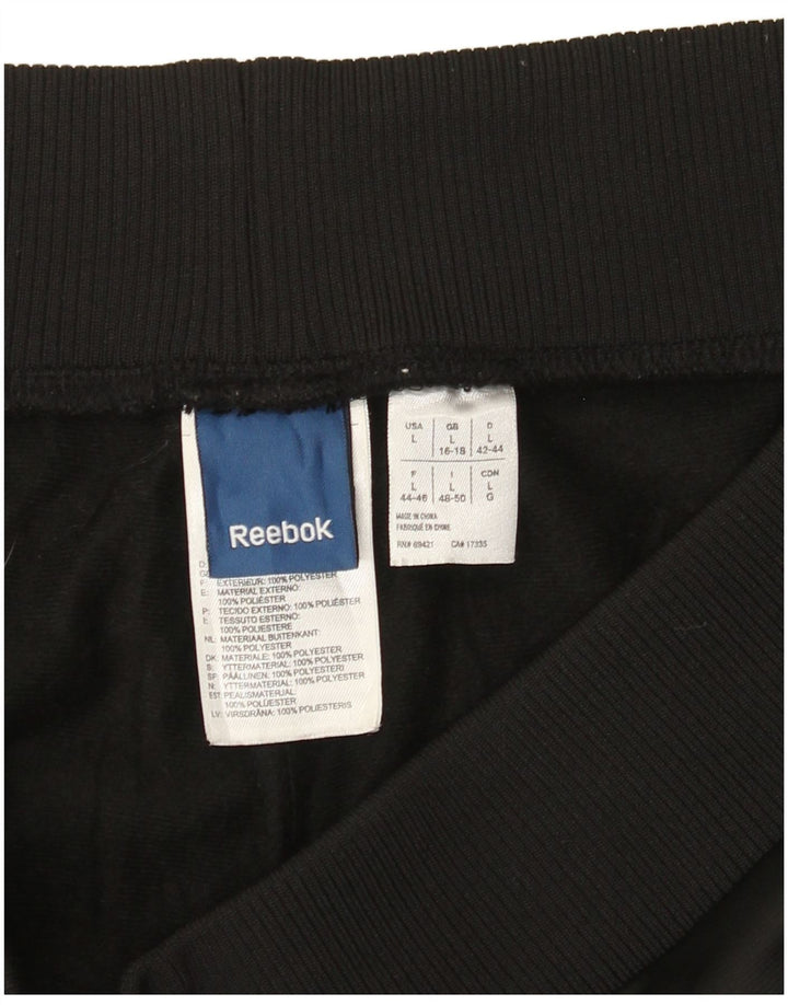 Reebok Damen Trainingshose UK 16/18 Large Schwarz Polyester
