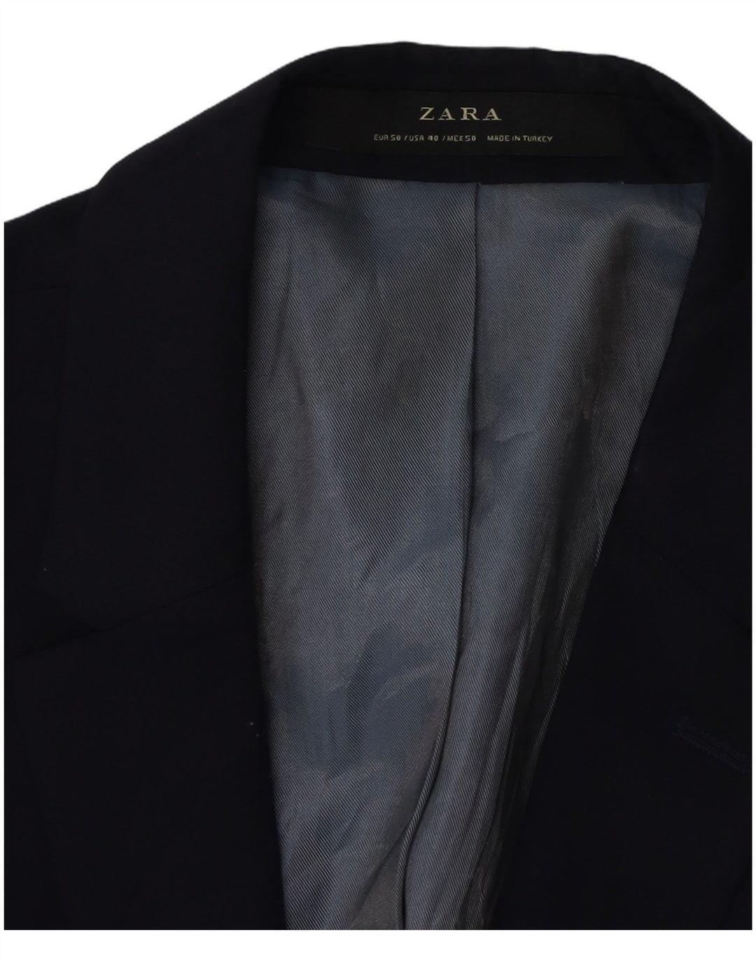 Zara Herren-Blazer mit 2 Knöpfen, EU 50, Mittelmarineblau