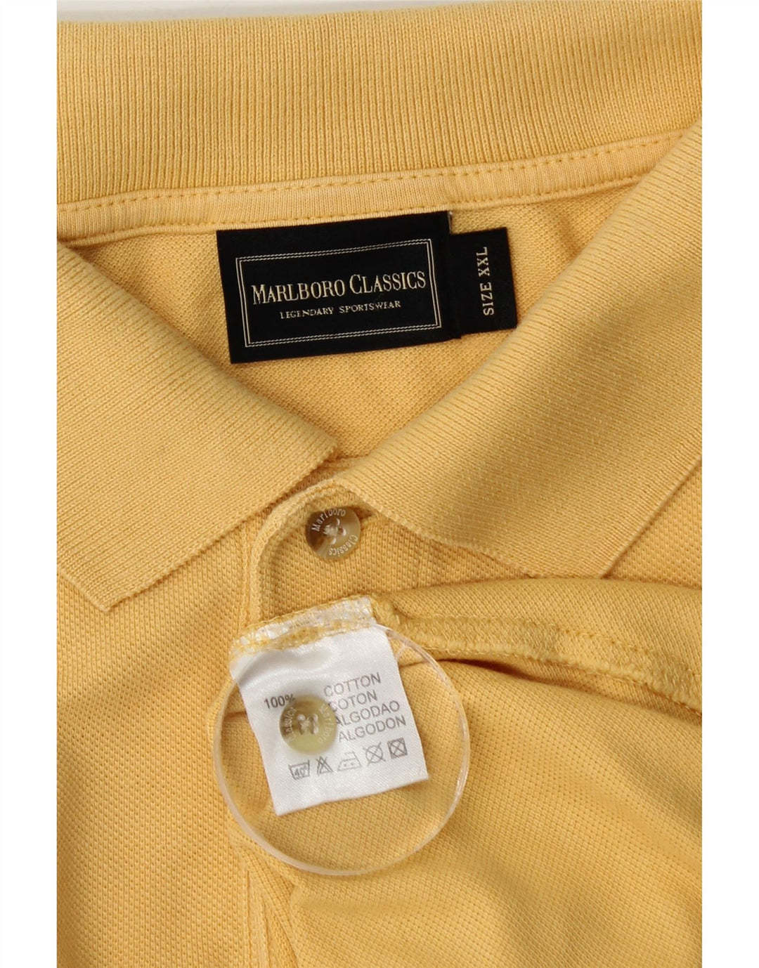 Marlboro Classics Herren Poloshirt 2XL Gelb Baumwolle