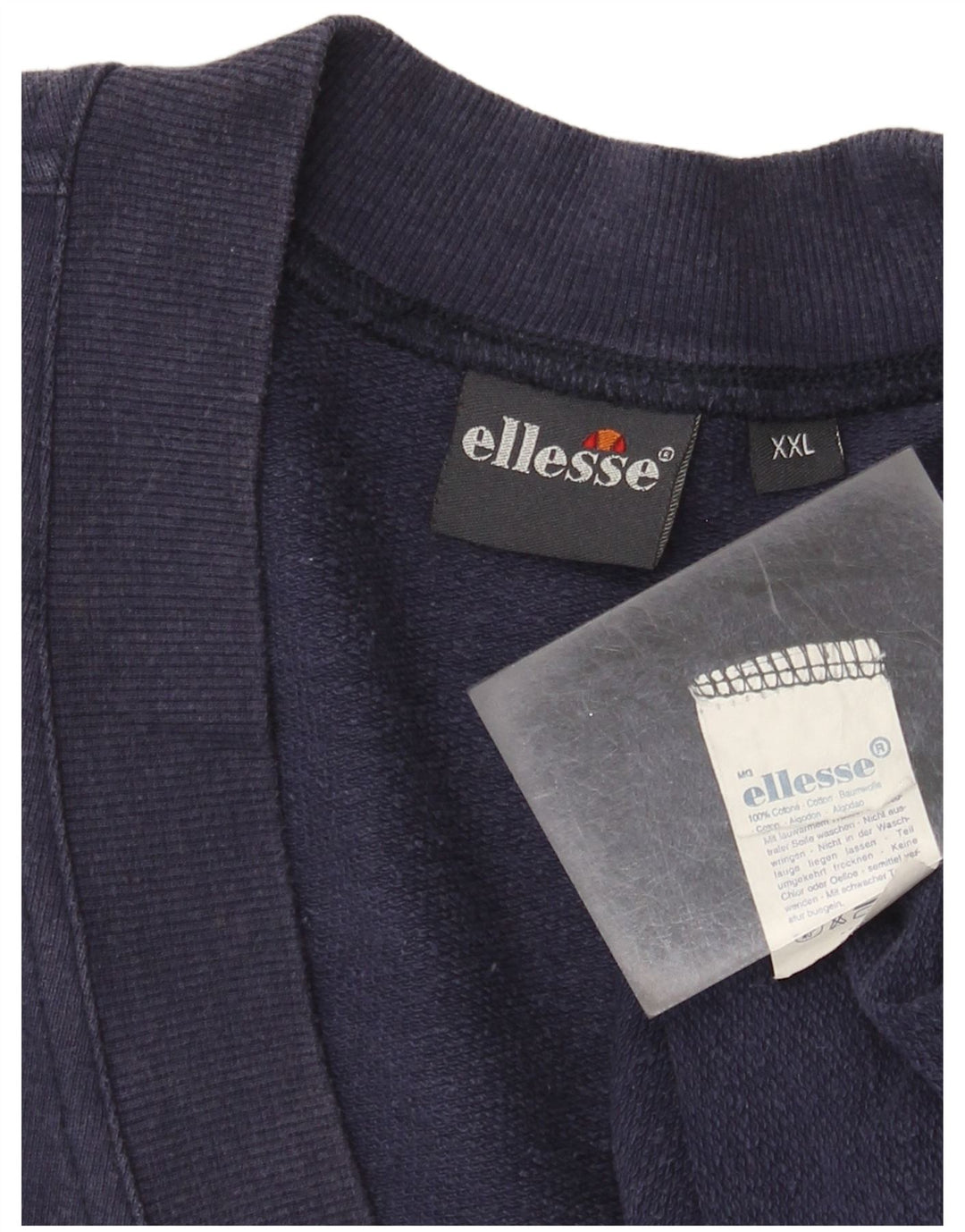 Ellesse Herren-Sweatshirt, ärmellos, 2XL, Marineblau, Baumwolle