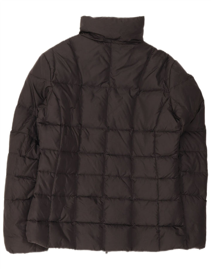 Benetton Damen Wattierte Jacke UK 14 Mittelschwarzes Nylon