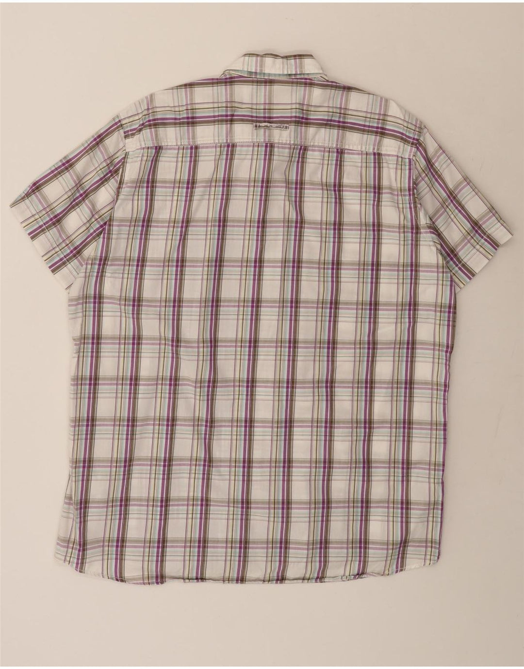 Camel Active Herren-Kurzarmhemd XL aus mehrfarbig karierter Baumwolle