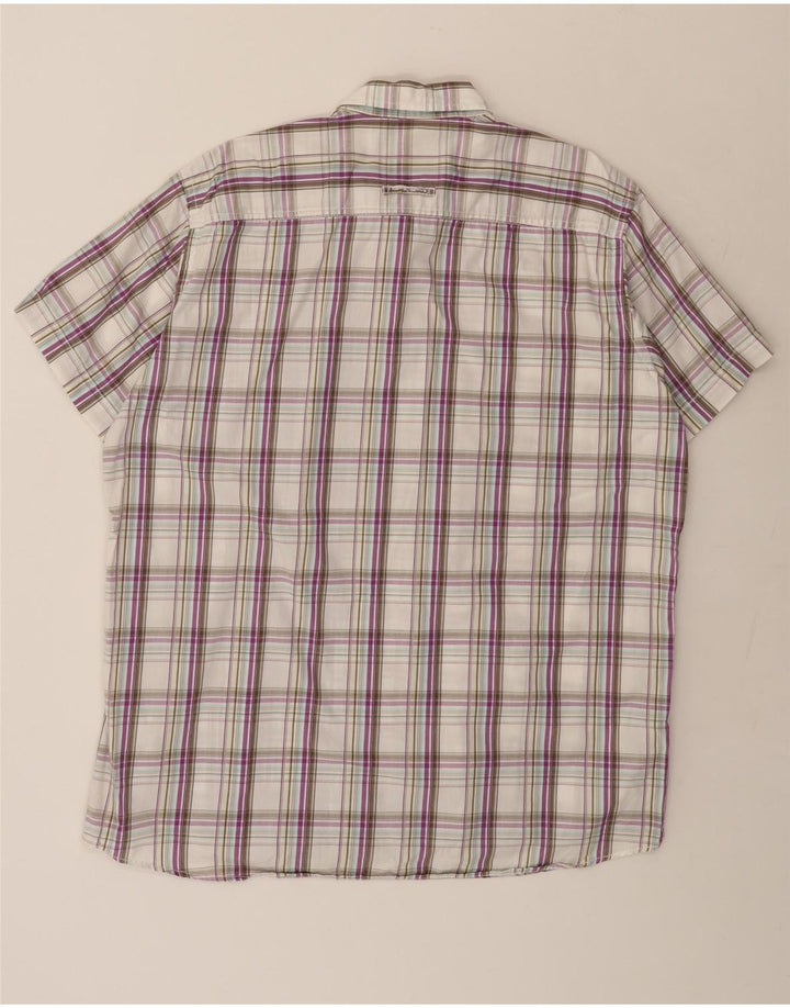 Camel Active Herren-Kurzarmhemd XL aus mehrfarbig karierter Baumwolle