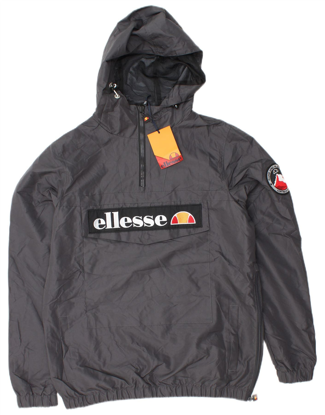 ELLESSE Herren Pullover Kapuzen-Regenjacke UK 36 Small Grau