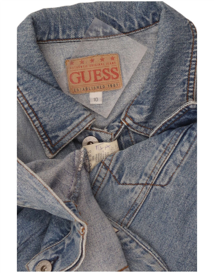 Guess Jeansjacke für Jungen, 9–10 Jahre, blaue Baumwolle