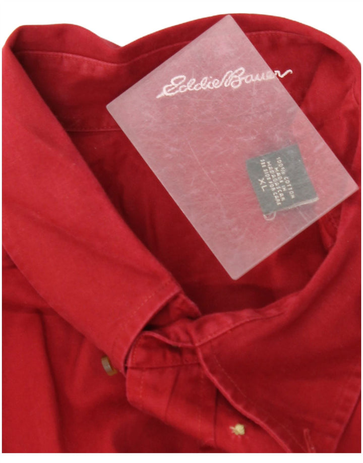 EDDIE BAUER Herrenhemd XL, rote Baumwolle