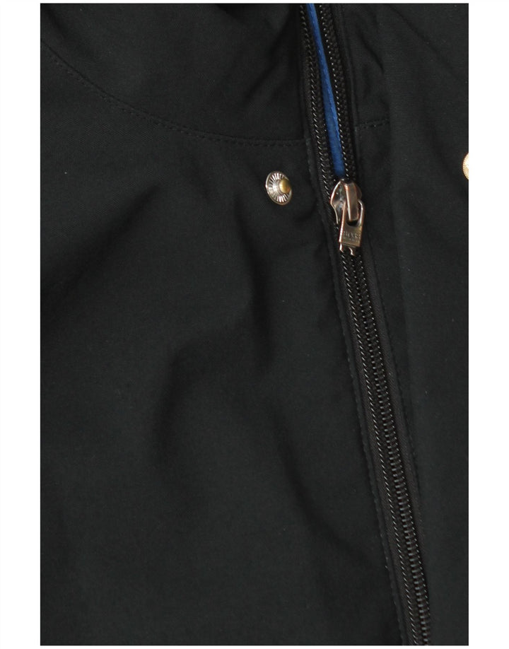 Hugo Boss Jungen-Bomberjacke mit Kapuze, 13–14 Jahre, Größe S, Schwarz, Polyester