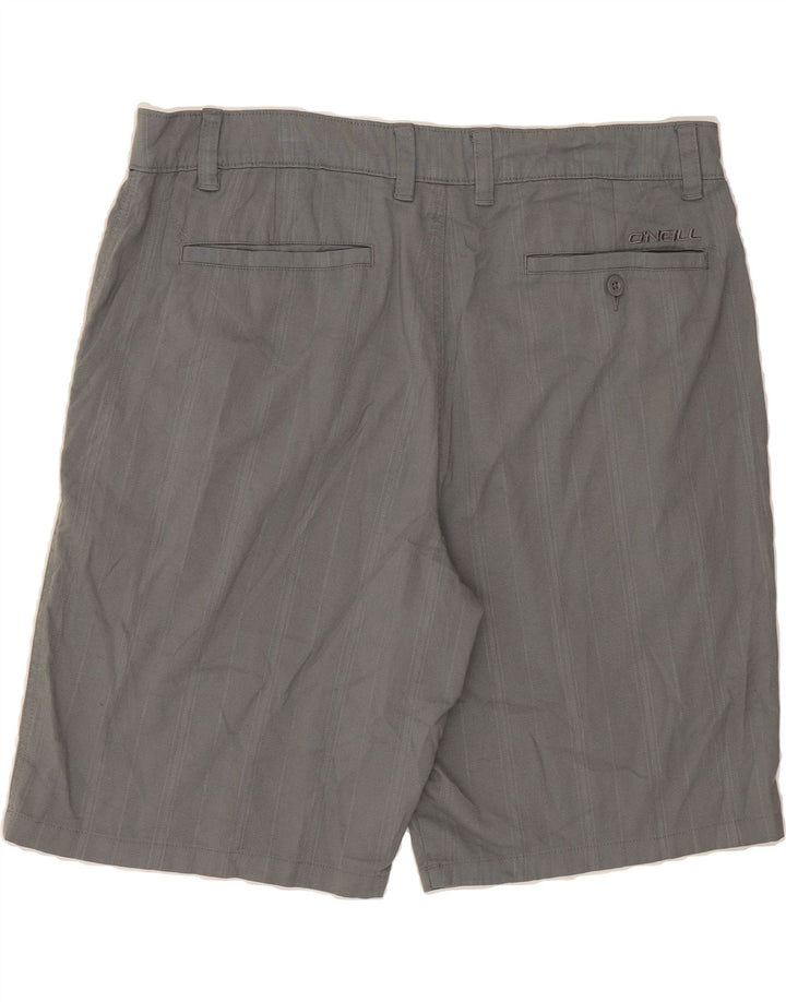 O'NEILL Mens Chino Shorts W38 XL  Grey Striped Polyester Vintage O'Neill and Second-Hand O'Neill from Messina Hembry 