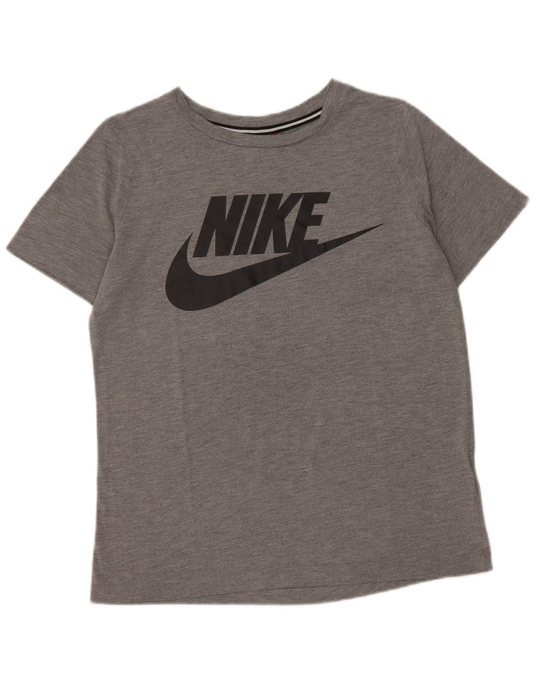 NIKE Damen Grafik-T-Shirt Top UK 10 Small Grau Polyester