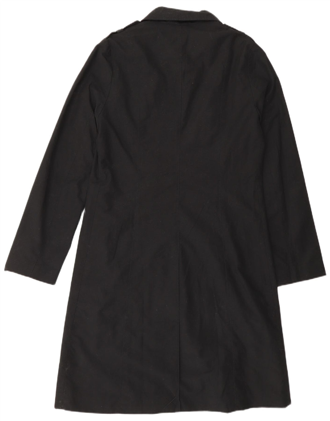 Naf Naf Damen-Militärmantel UK 12 Mittelschwarzes Polyester