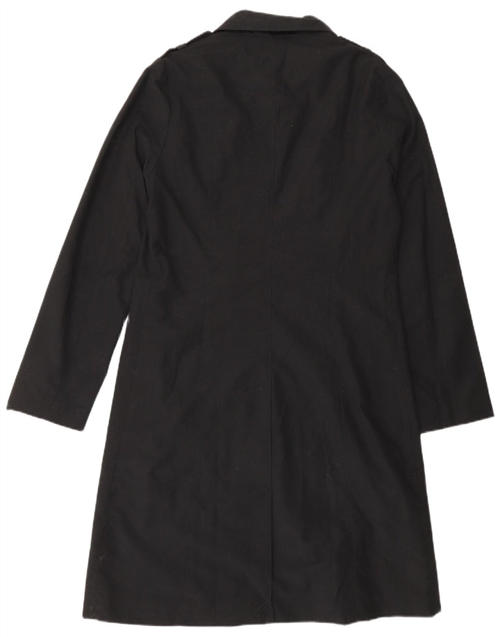 Naf Naf Damen-Militärmantel UK 12 Mittelschwarzes Polyester