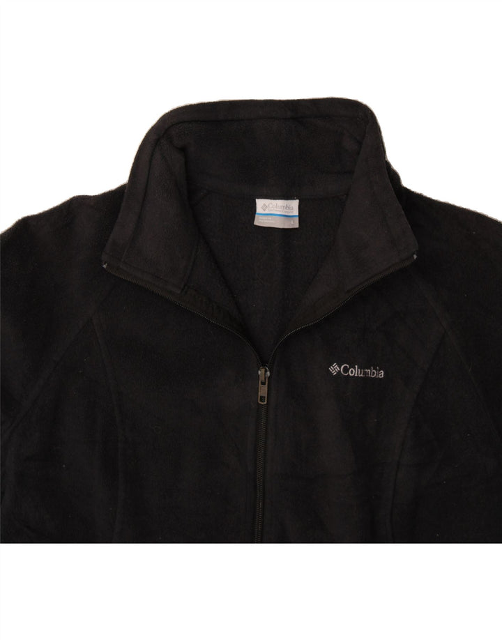 COLUMBIA Womens Fleece Jacket UK 16 Large Black Polyester Vintage Columbia and Second-Hand Columbia from Messina Hembry 
