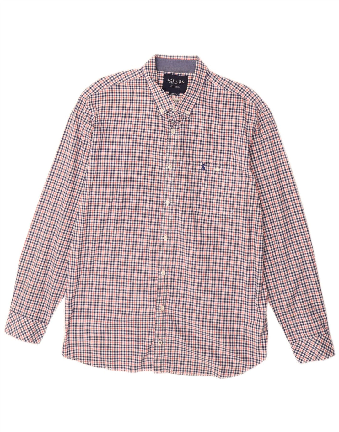 JOULES Herren-Flanellhemd mit klassischer Passform, XL, mehrfarbig, Gingham-Baumwolle