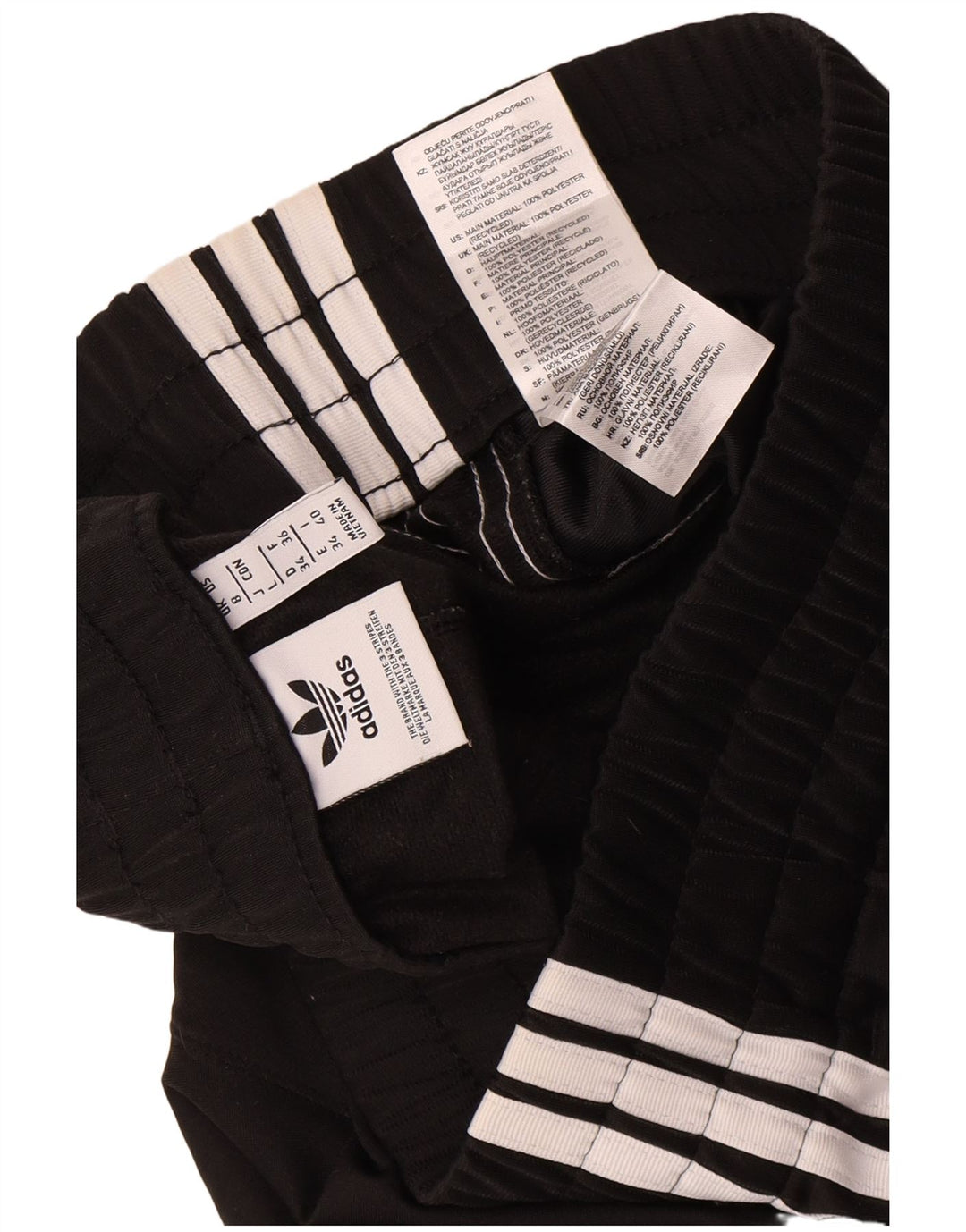 Adidas Damen Sportshorts UK 8 Small Schwarz Polyester