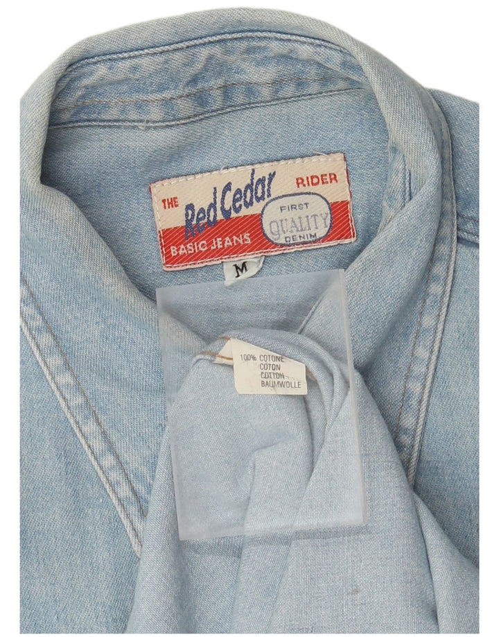 Vintage Herren Jeanshemd mittelblaue Baumwolle