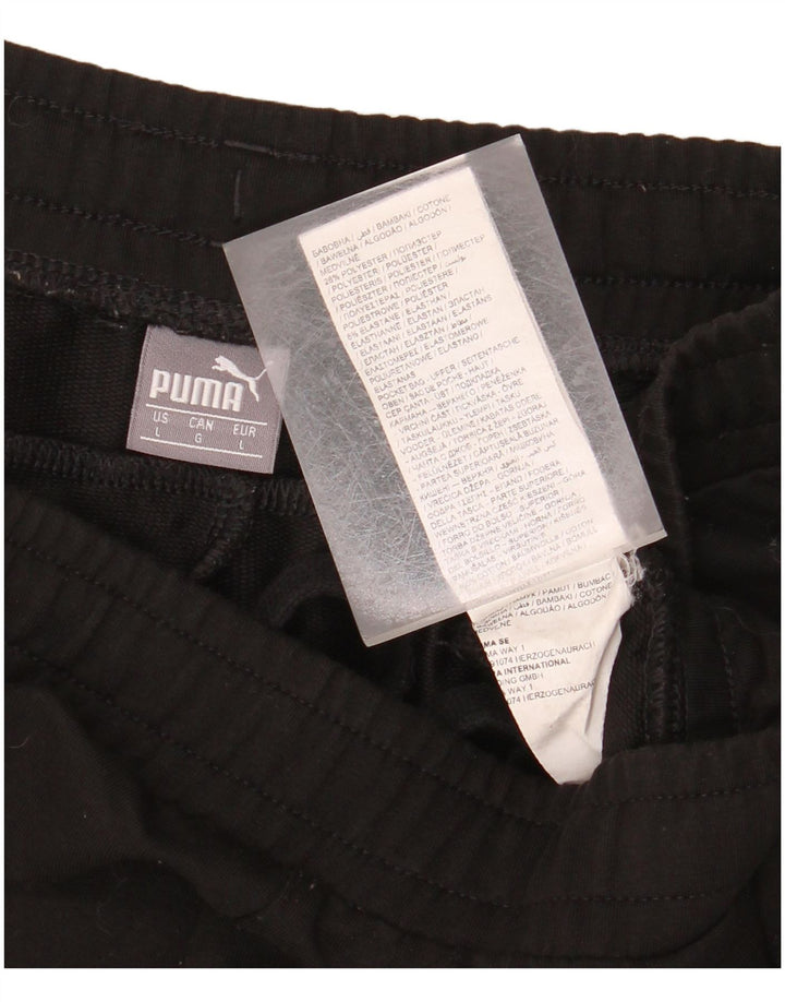 PUMA Womens Graphic Leggings UK 16 Large  Black Cotton