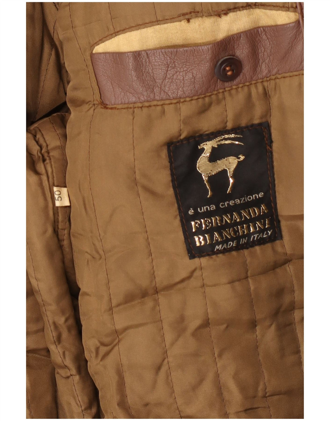 Vintage Damen Lederjacke IT 50 XL Braun