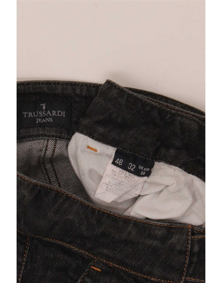 Trussardi Damen Bootcut Jeans W30 L32 Schwarze Baumwolle