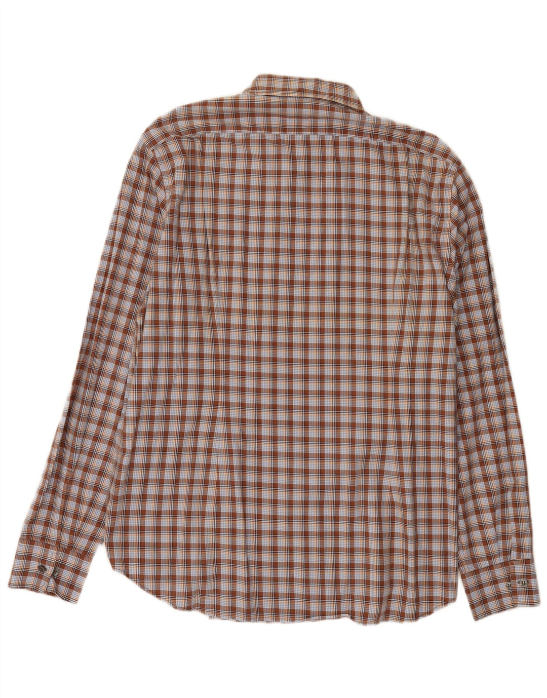 Trussardi Jeans Herrenhemd 2XL, braun kariert, Baumwolle