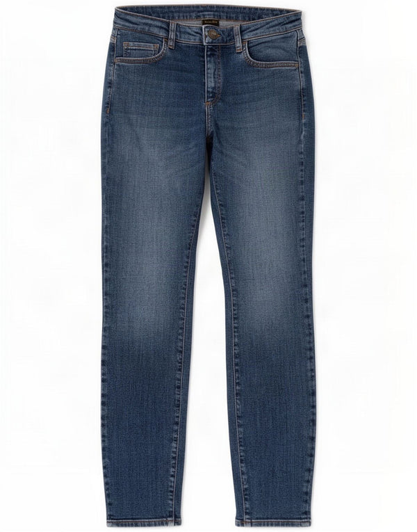 Massimo Dutti Damen Mid Rise Skinny Jeans EU 38 Small W28 L29 Blaue Baumwolle