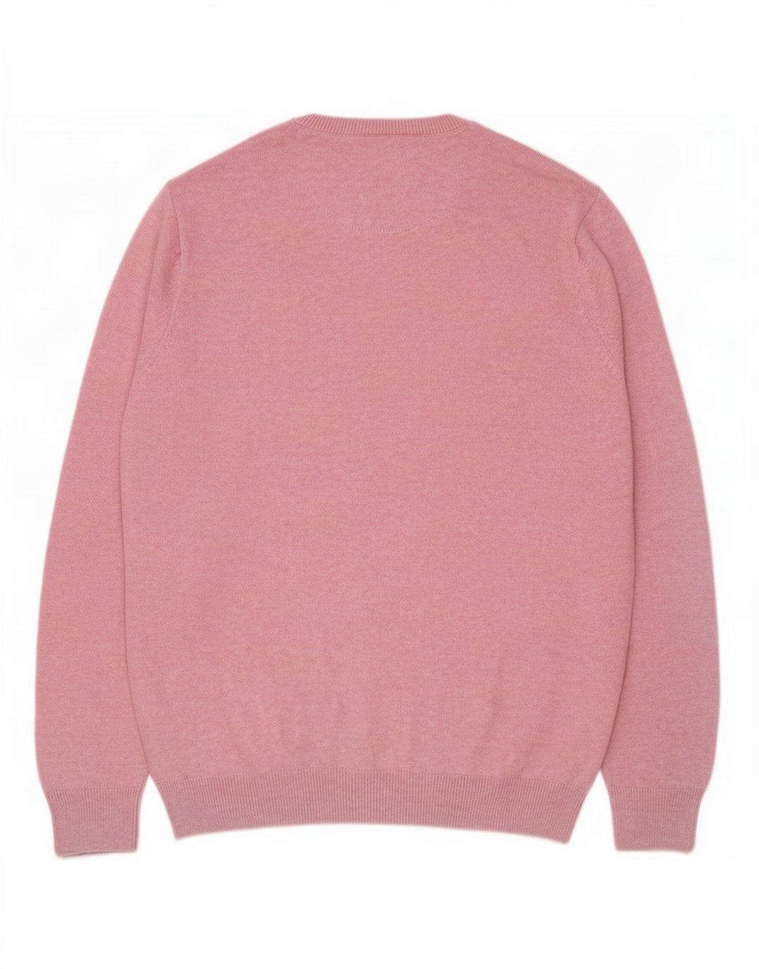 Marks & Spencer Herren-Pullover mit Rundhalsausschnitt, reguläre Passform, groß, rosa, Baumwolle