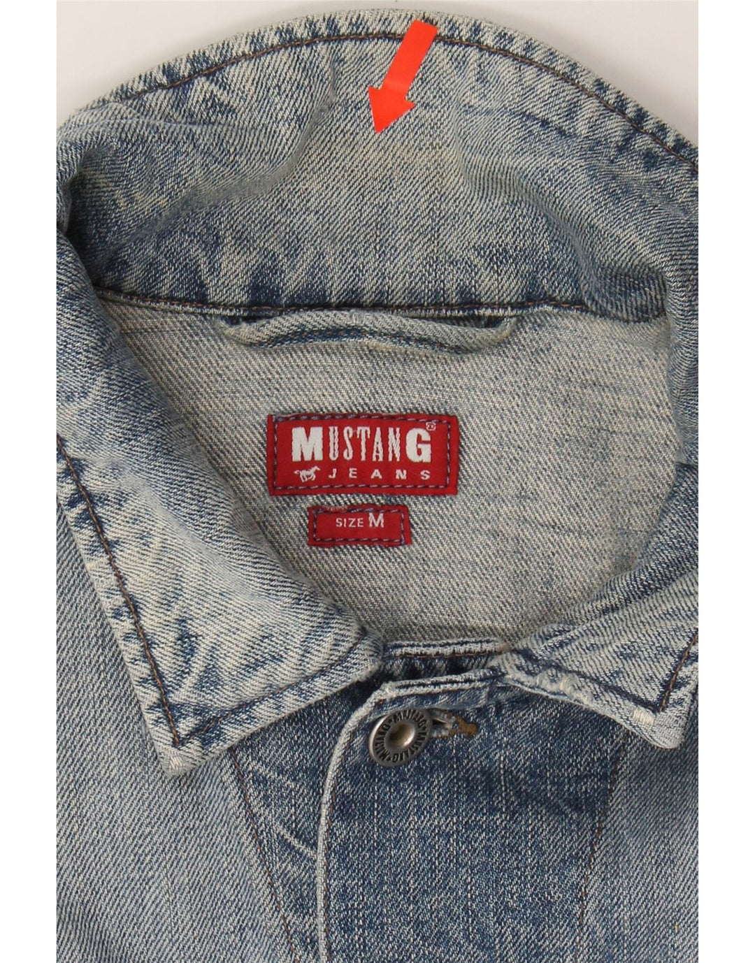 MUSTANG Mens Denim Jacket UK 38 Medium Blue Cotton Vintage Mustang and Second-Hand Mustang from Messina Hembry 