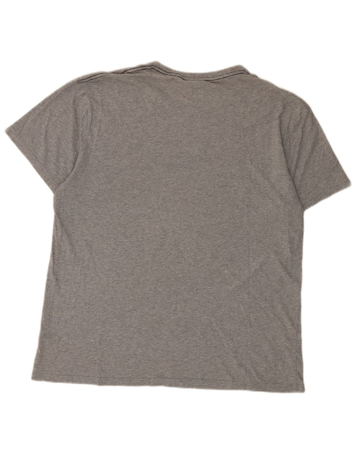 Gant Herren-T-Shirt mit Grafik, Größe L, aus grauer Baumwolle