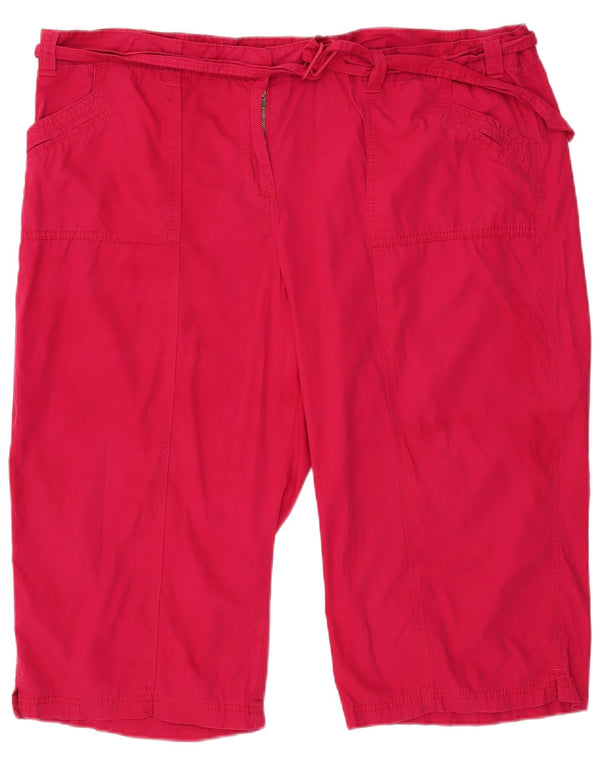Marks & Spencer Damen Bermudashorts UK 26 3XL W46 L19 Rosa Baumwolle
