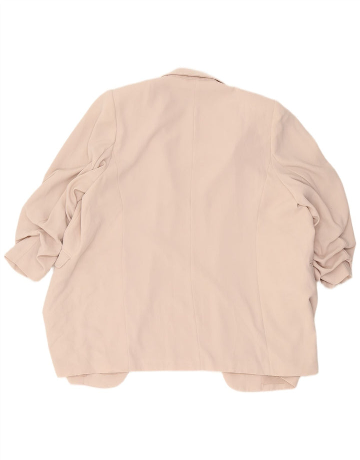 Marks & Spencer Offene Blazerjacke für Damen mit 3/4-Ärmeln, UK 22 3XL Beige