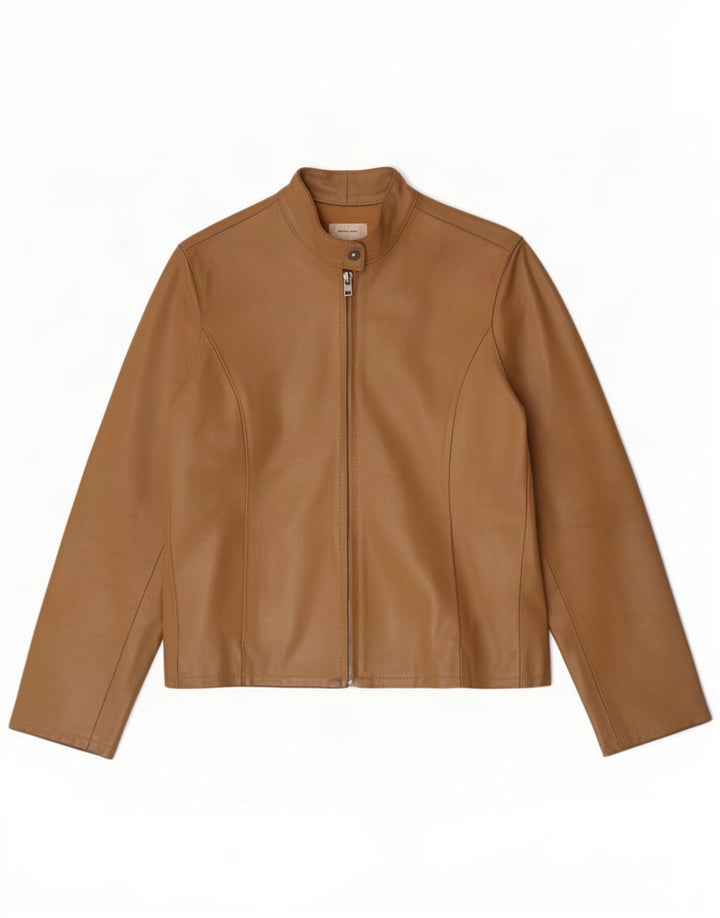 Conbipel Damen Lederjacke IT 44 Mittelbraun