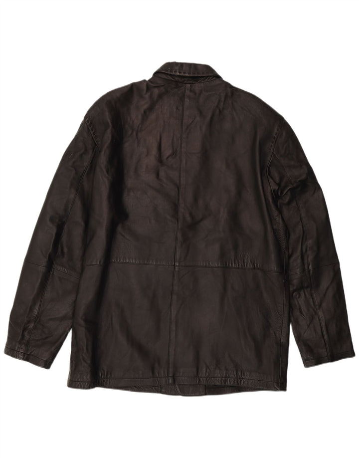 Kartel Herren Lederjacke UK 42 XL Schwarzes Leder