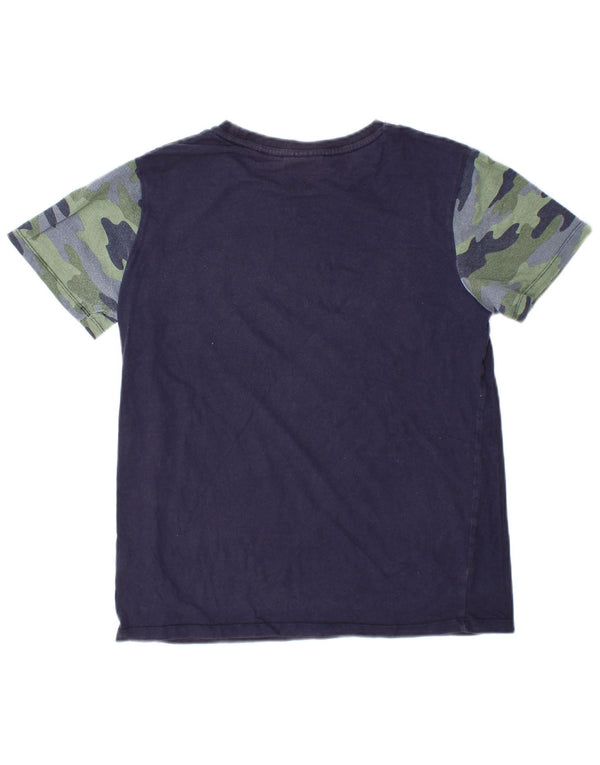 Fila T-Shirt mit Grafik für Jungen, 13–14 Jahre, Marineblau, Camouflage-Baumwolle