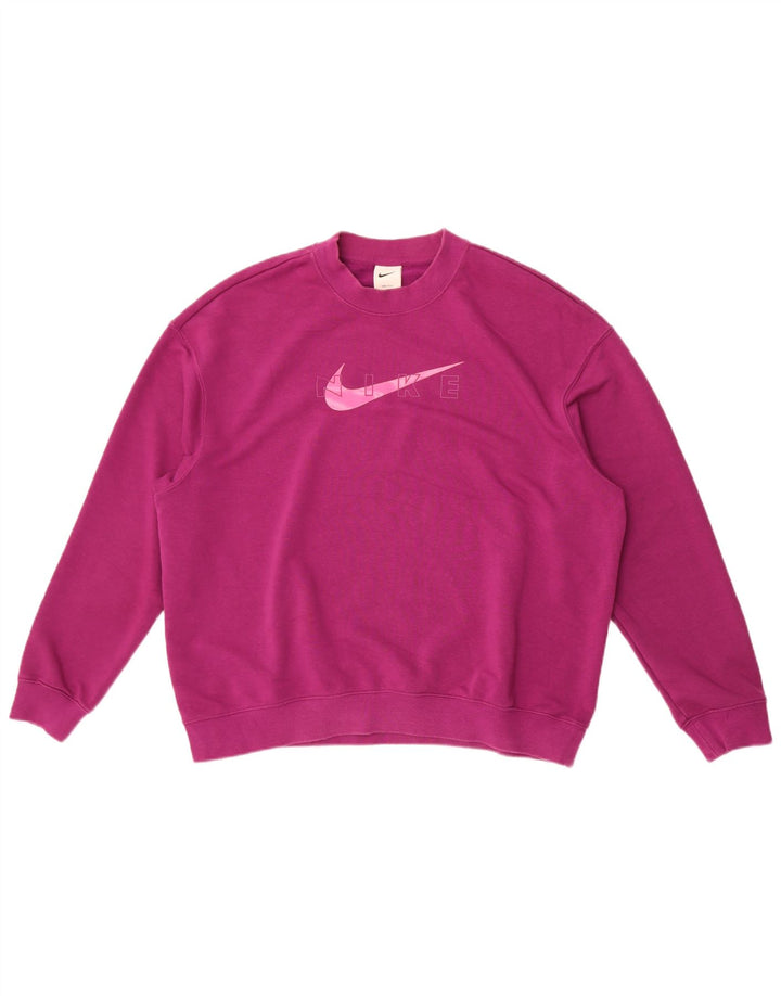 Nike Damen-Sweatshirt mit Dri-Fit-Grafik, übergroß, Gr. 10, Lila