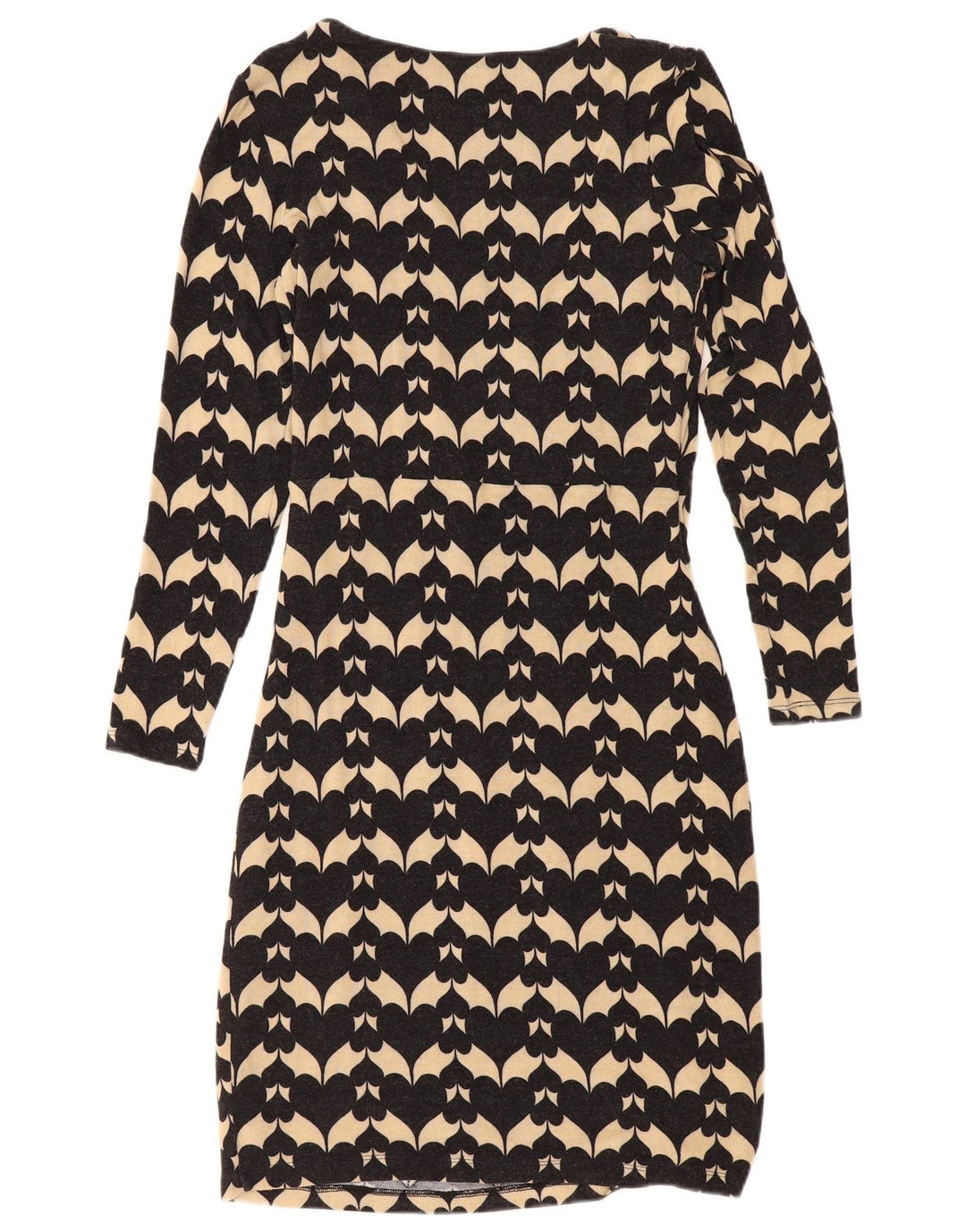 Phase Eight Damen-Etuikleid mit abstraktem Muster, Gr. 12, mittelschwarz