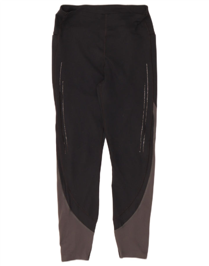 Under Armour Damen Leggings UK 10 Small Schwarz Colourblock Polyester