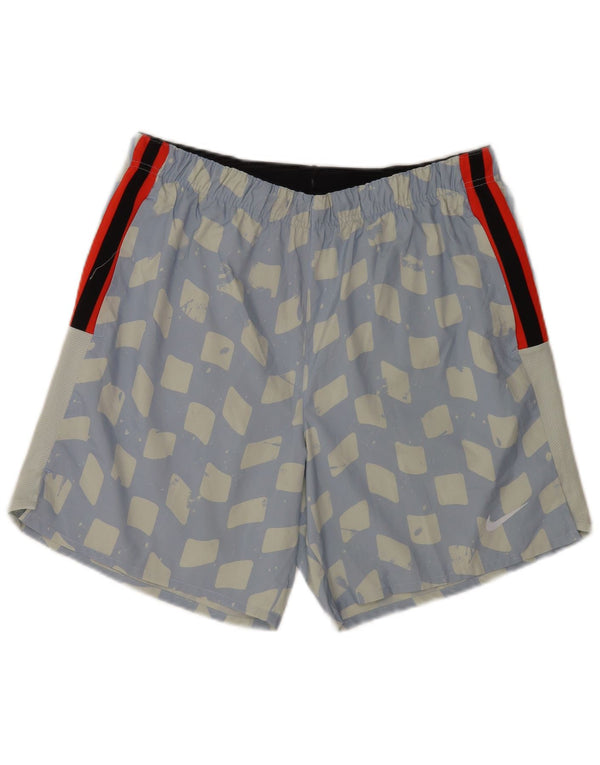 Nike Herren-Sportshorts mit Grafik, normal, groß, blau, geometrisch, Sport