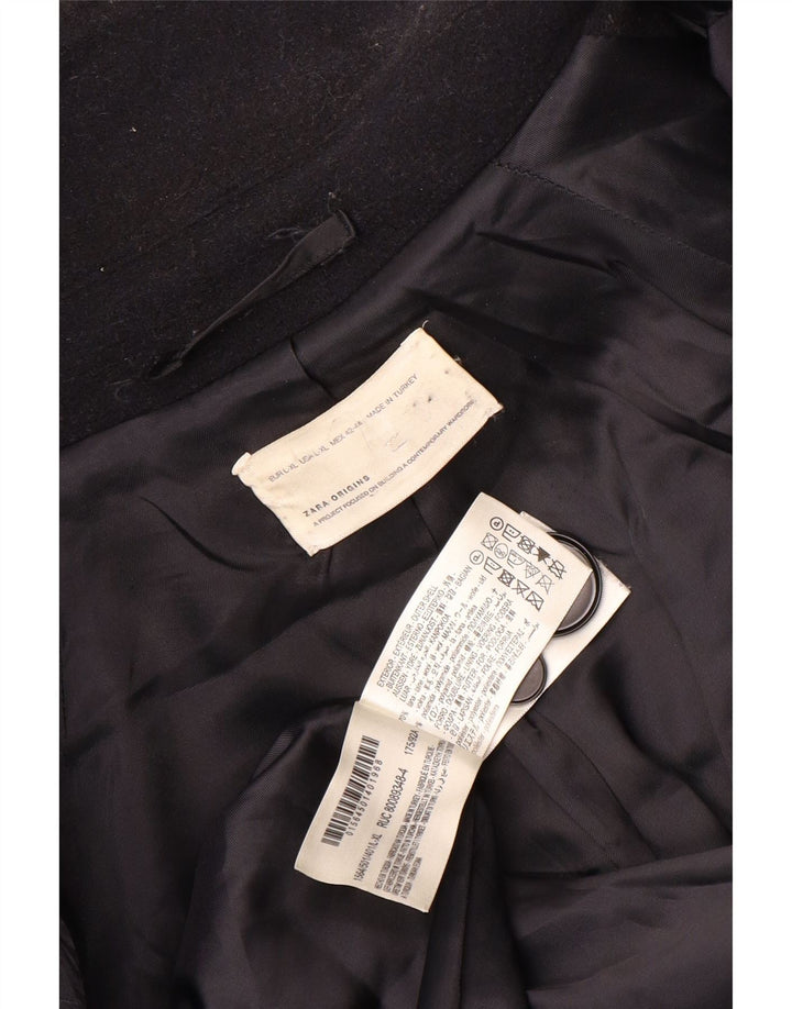 Zara Herrenmantel UK 40 Große marineblaue Wolle