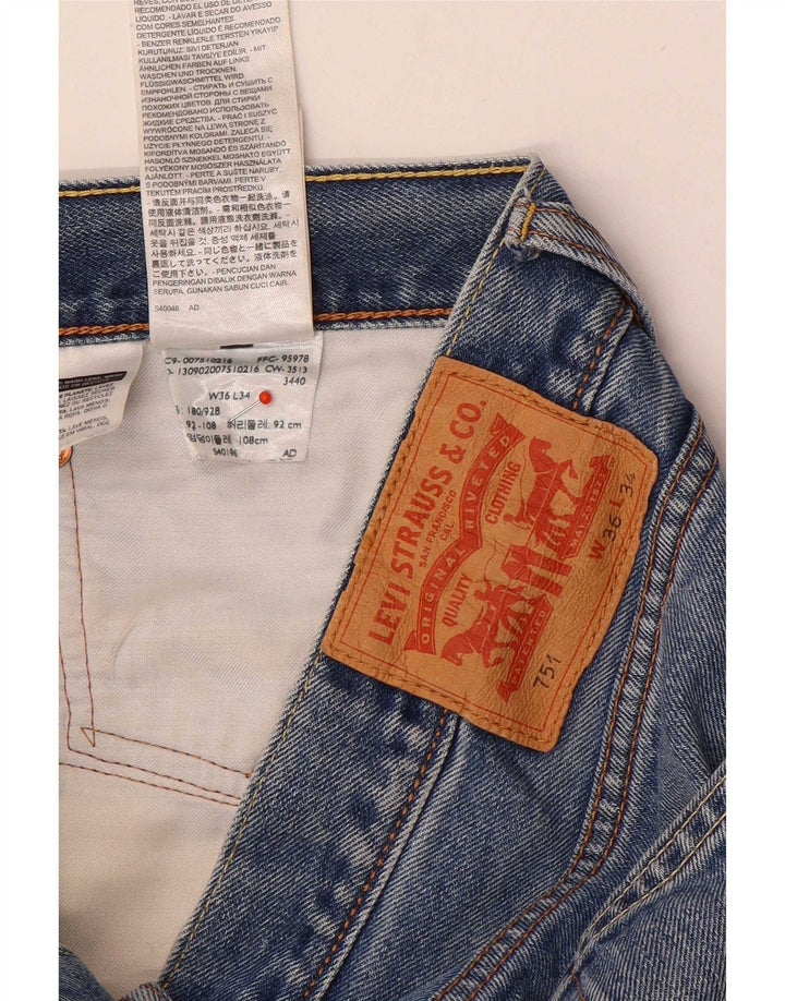 Levi's Herren 751 Denim Shorts W36 Große blaue Baumwolle