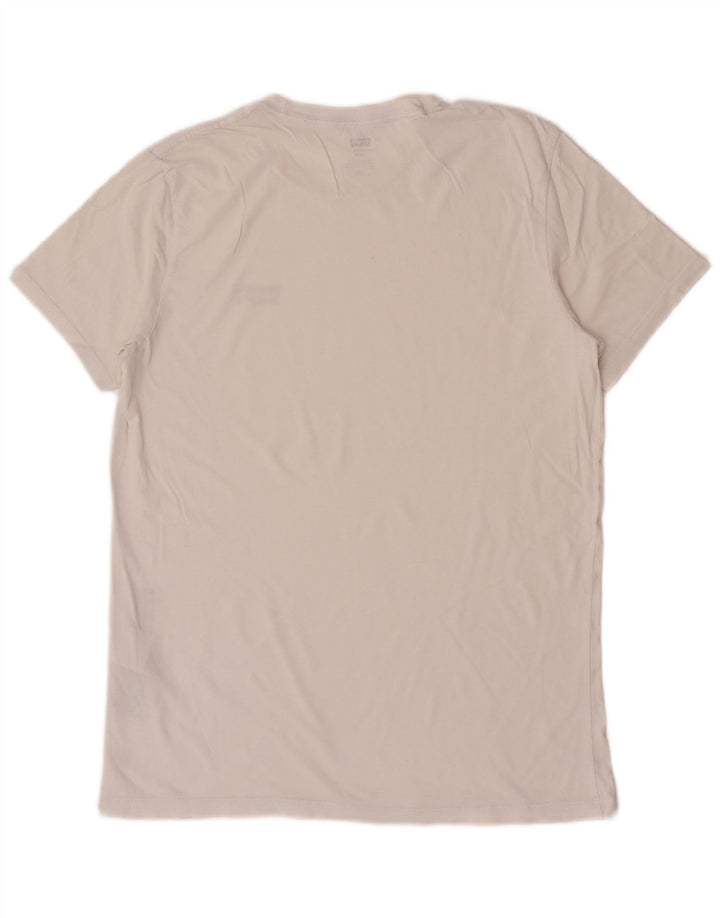 Levi's Herren-T-Shirt-Oberteil, groß, aus weißer Baumwolle