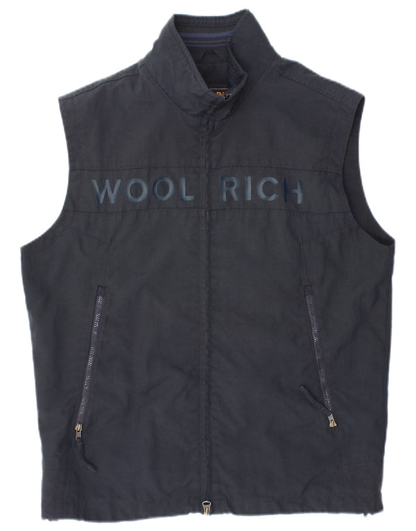 Woolrich Damen-Gilet mit Grafik, UK 14, mittleres Marineblau
